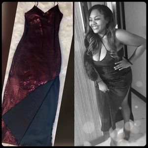 Sexy red/maroon sequin evening gown❤️